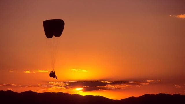 Jaco; Magic sunset paragliding flight- - Dominican Republic